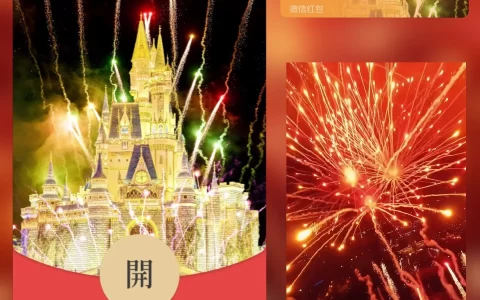 [微信红包封面女神请看烟花系列] 七彩公主请看烟花动态声效款