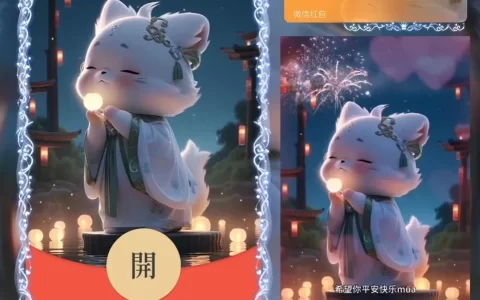 [微信红包封面情侣系列] 祈愿猫-男款