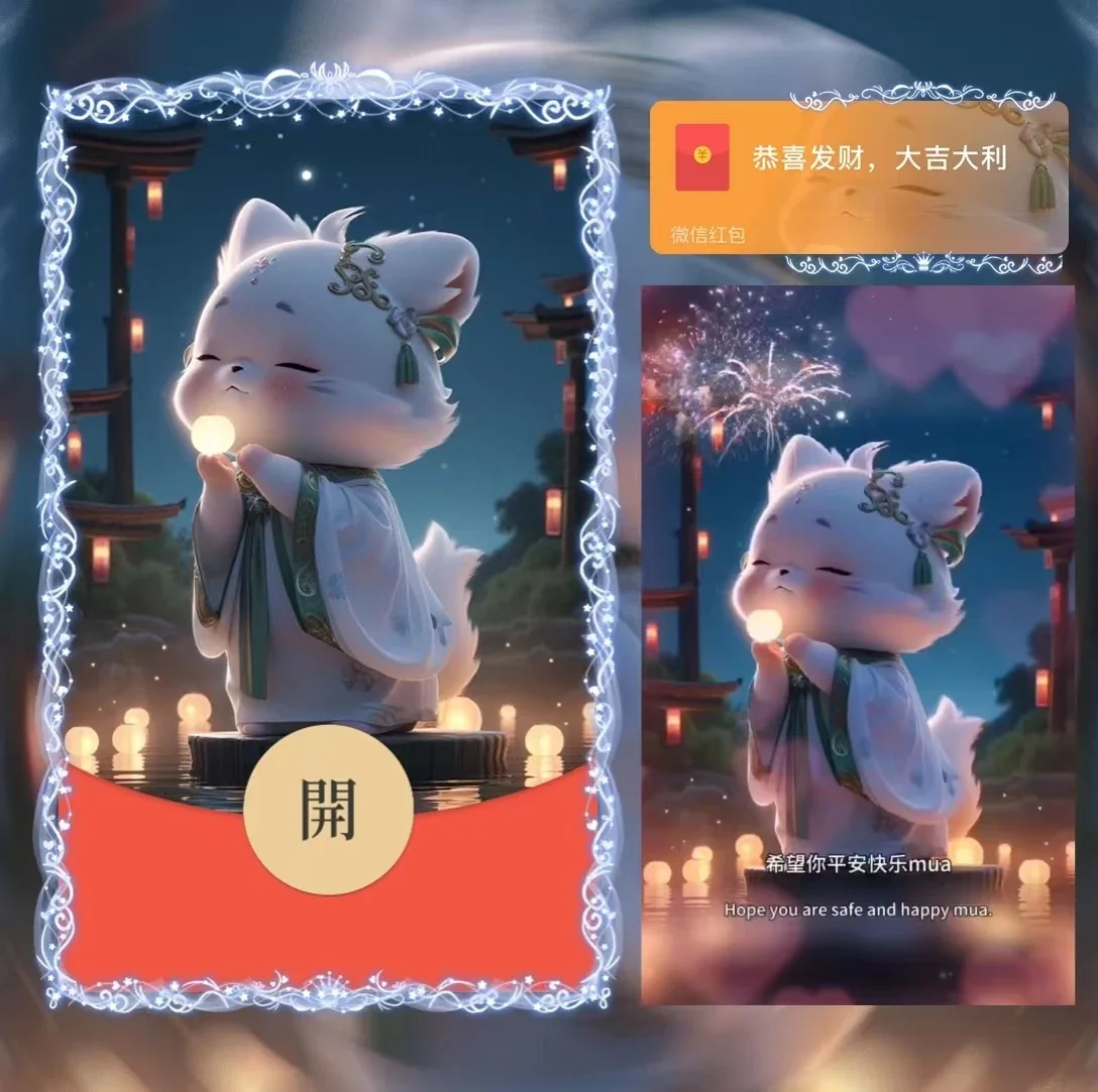 [微信红包封面情侣系列] 祈愿猫-男款
