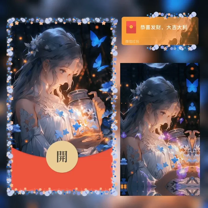 [微信红包封面情侣系列] 眼中只有你-女款