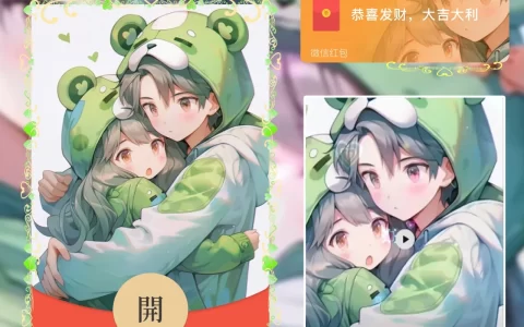 [微信红包封面情侣系列] 小熊情侣-女款