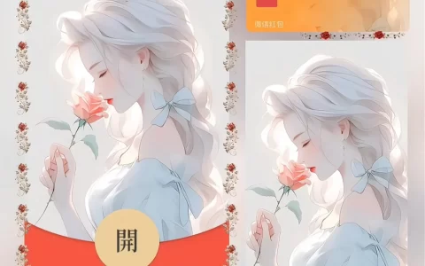 [微信红包封面情侣系列] 玫瑰女孩/Xl