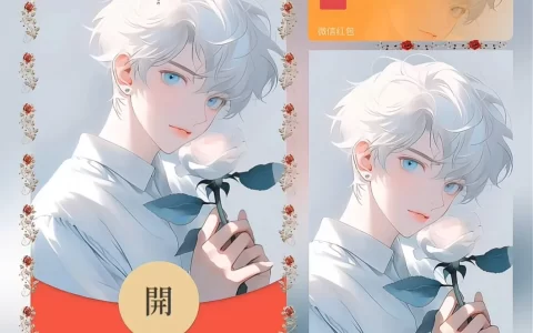 [微信红包封面情侣系列] 玫瑰男孩/Xl