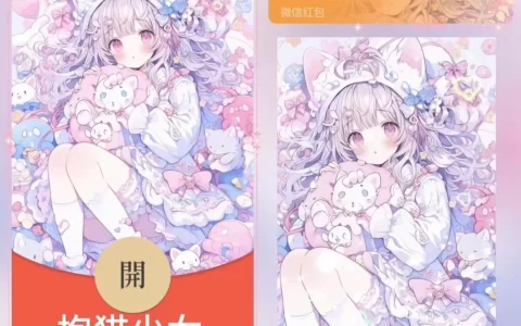 [微信红包封面少女系列] 抱猫少女zy