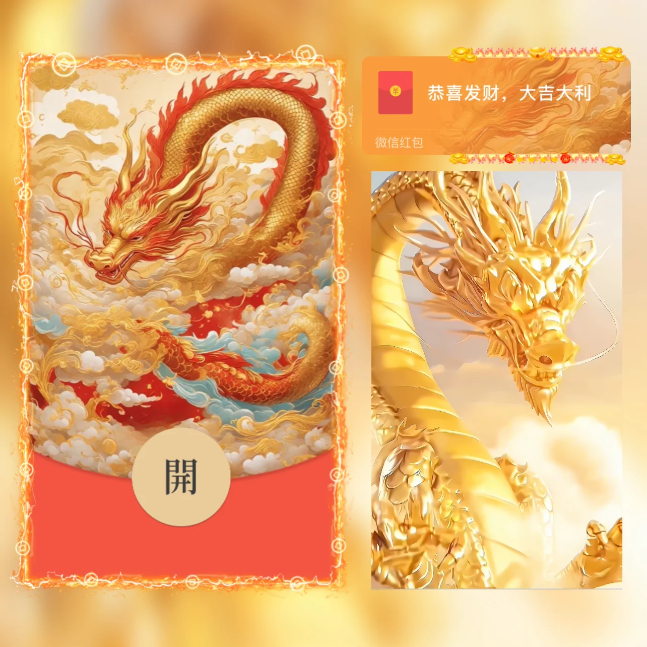 [微信红包封面神龙系列] 飞龙在天IV