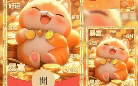 [微信红包封面暴富系列]暴富招财猫/n