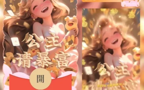 [微信红包封面暴富系列]公主请暴富