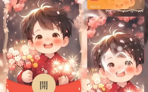 [微信红包封面情侣系列] 烟花小男孩