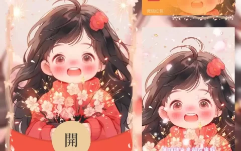 [微信红包封面情侣系列] 烟火小女孩
