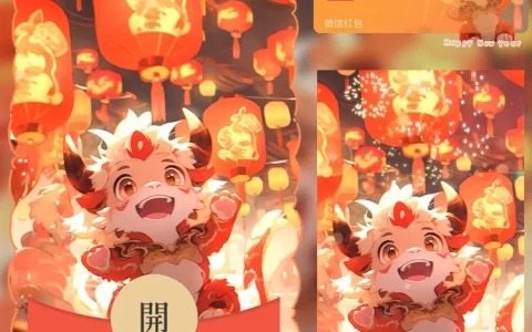 [微信红包封面萌宠系列]龙年暴富/n