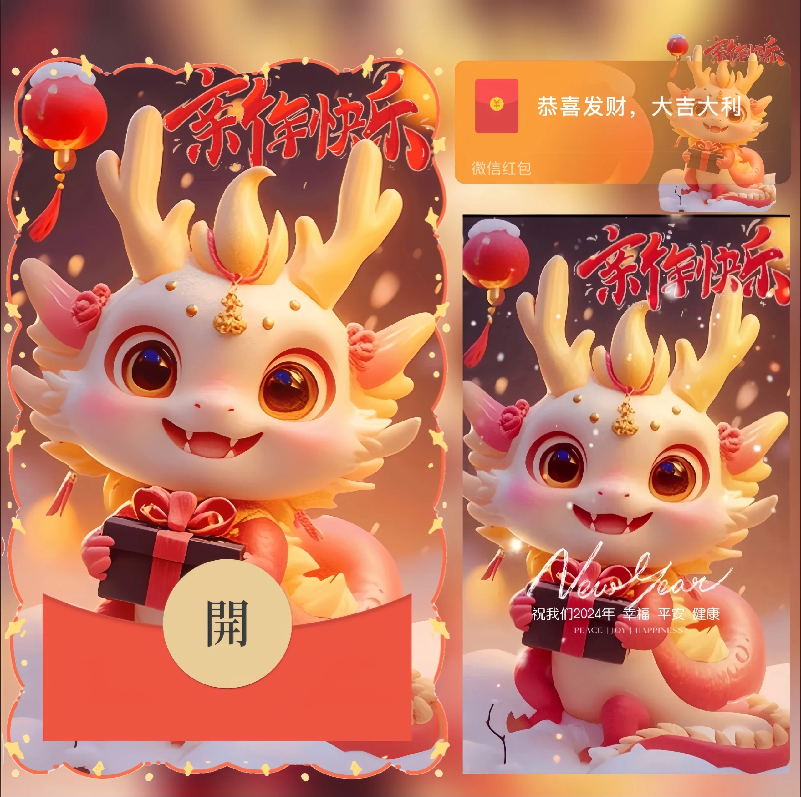 [微信红包封面萌宠系列]新年快乐龙龙/nn