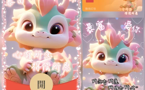 [微信红包封面萌宠系列]暴富爱你龙龙-Nn