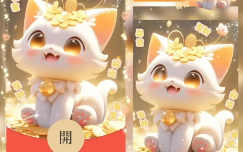 [微信红包封面发财系列]可爱招财猫