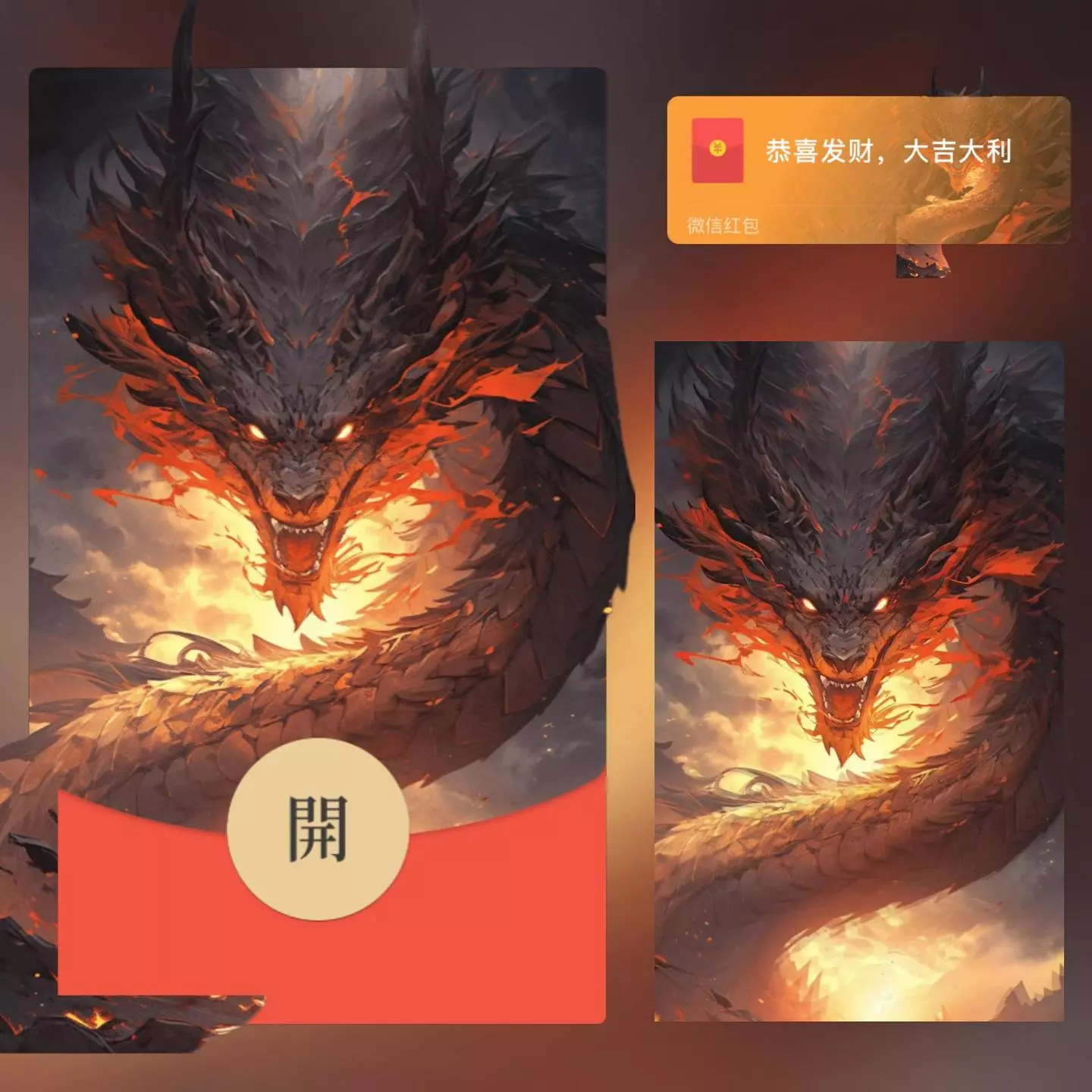 [微信红包封面龙年贺岁系列] 霸气黑龙