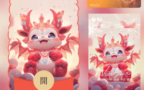 [微信红包封面龙年贺岁系列] 2024欢喜龙龙