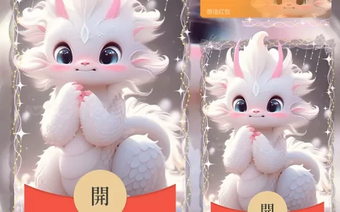[微信红包封面龙年贺岁系列] 粉色可爱龙龙