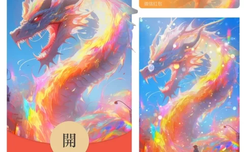 [微信红包封面龙年贺岁系列] 彩龙飞天龙年大吉/Xl