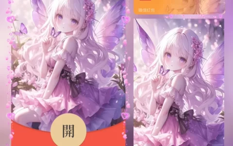 [微信红包封面卡通系列] 蝴蝶天使