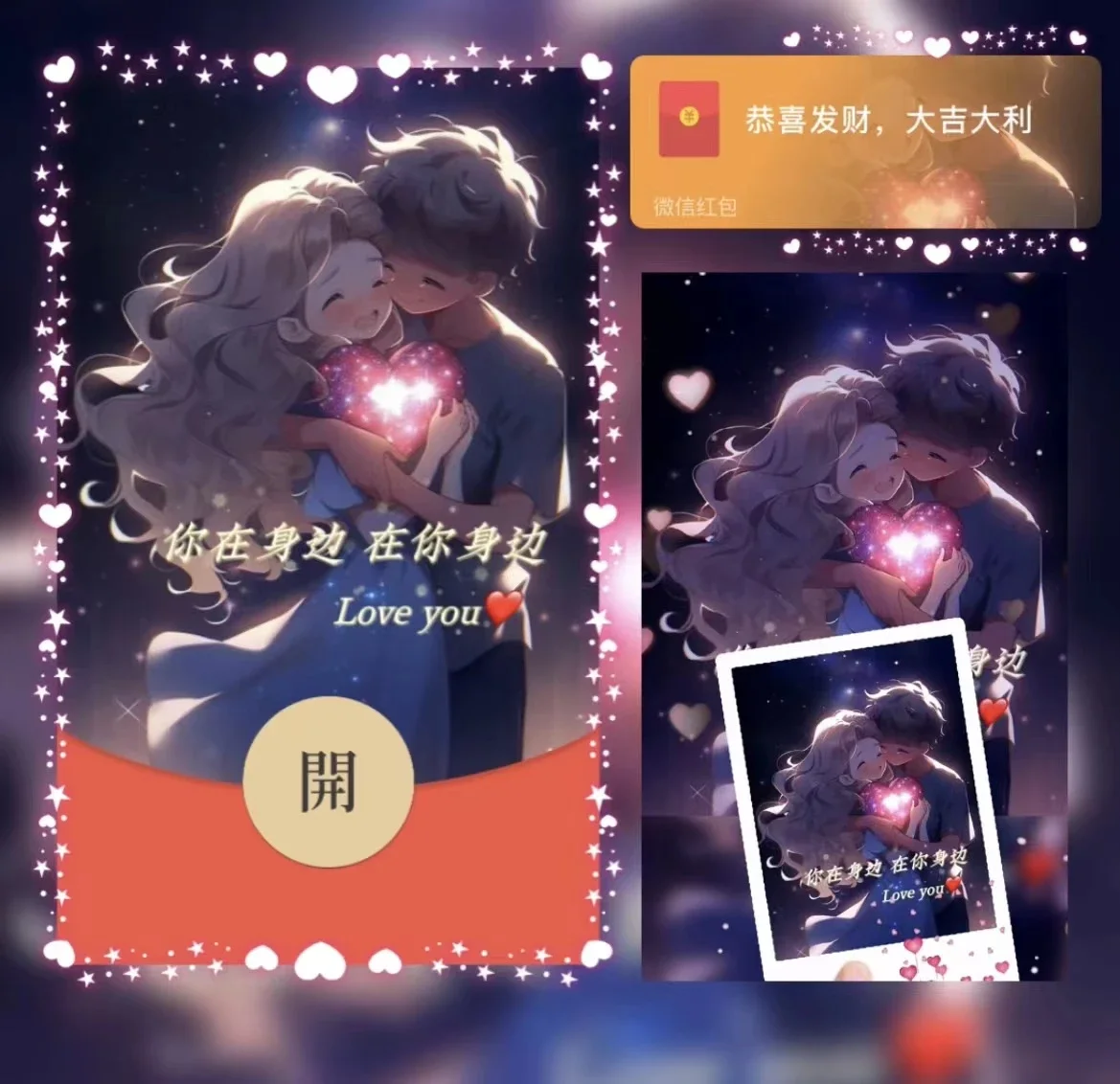 [微信红包封面爱情系列] 你在身边/bb