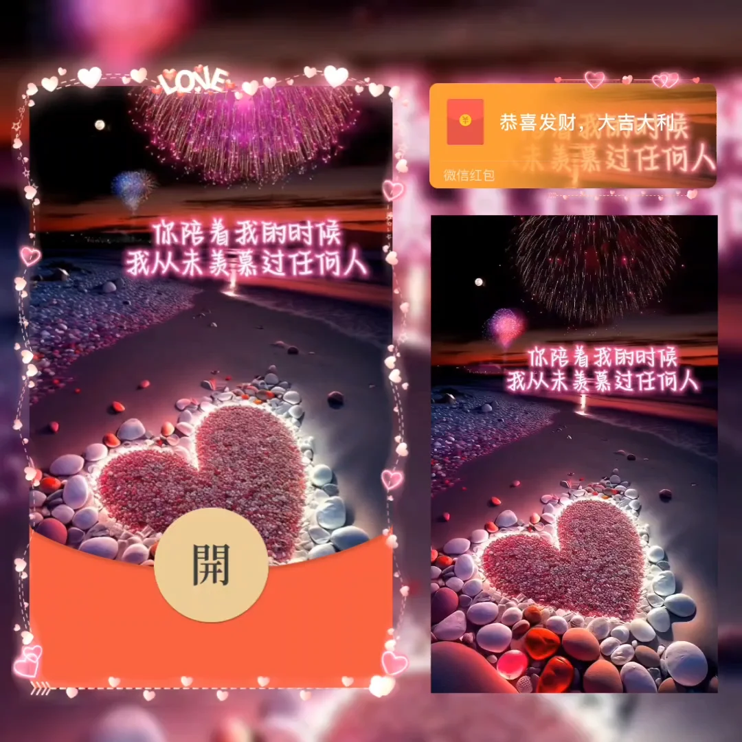 [微信红包封面爱情系列] 你陪着我的时候