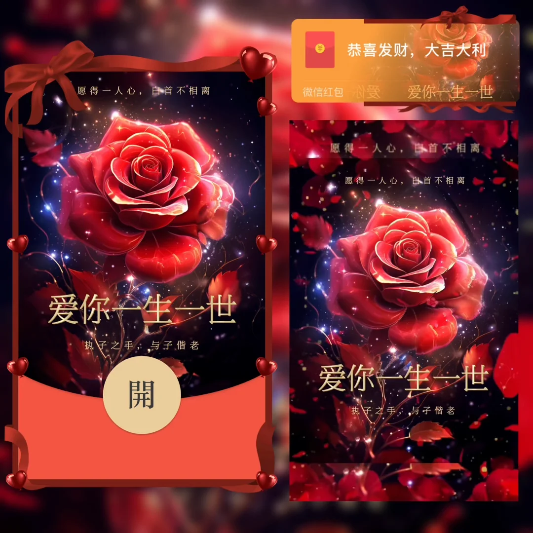 [微信红包封面爱情系列] 爱你一生一世