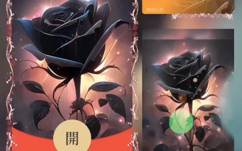 [微信红包封面爱情系列] 黑玫瑰之恋/xn