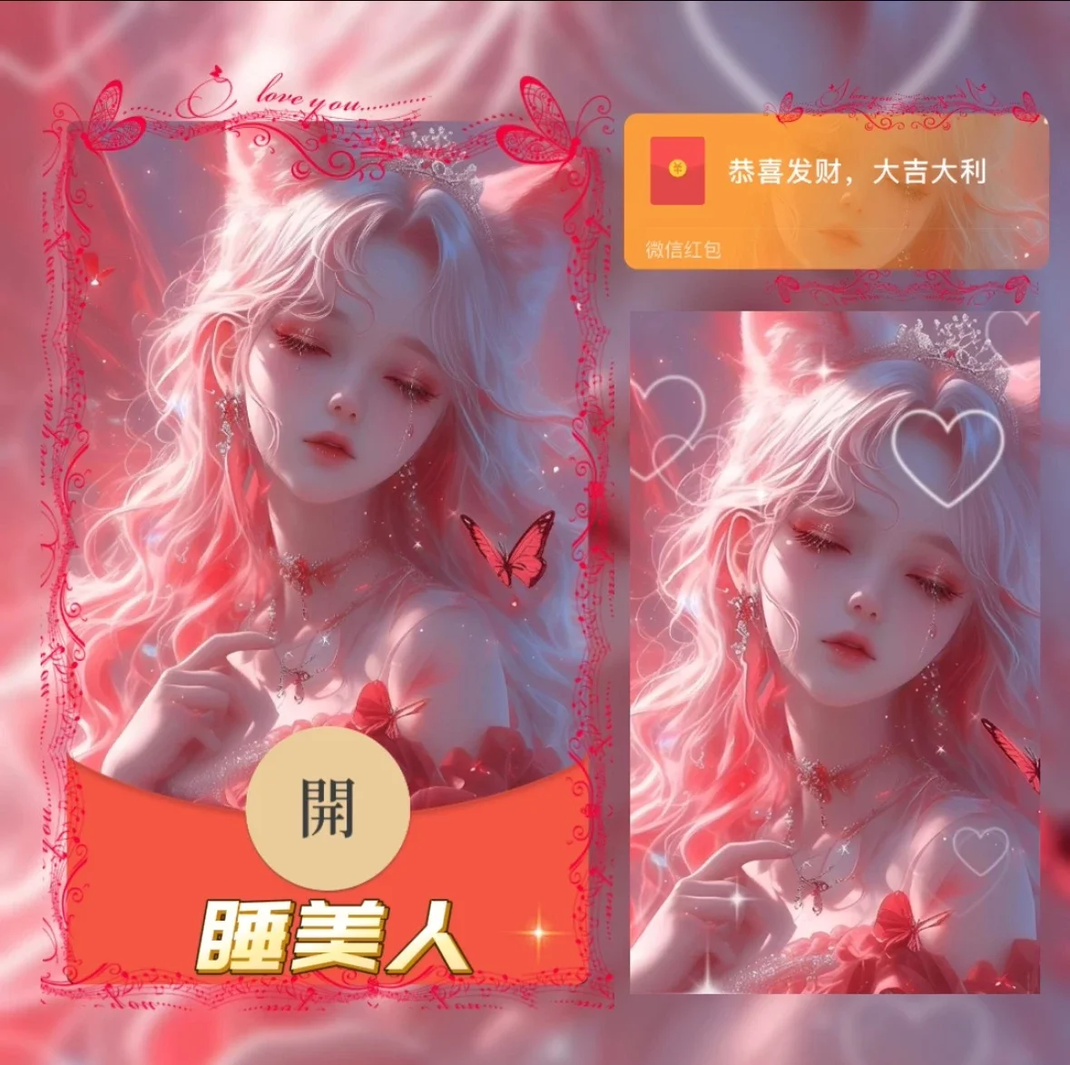 [微信红包封面少女系列]睡美人/异形动态
