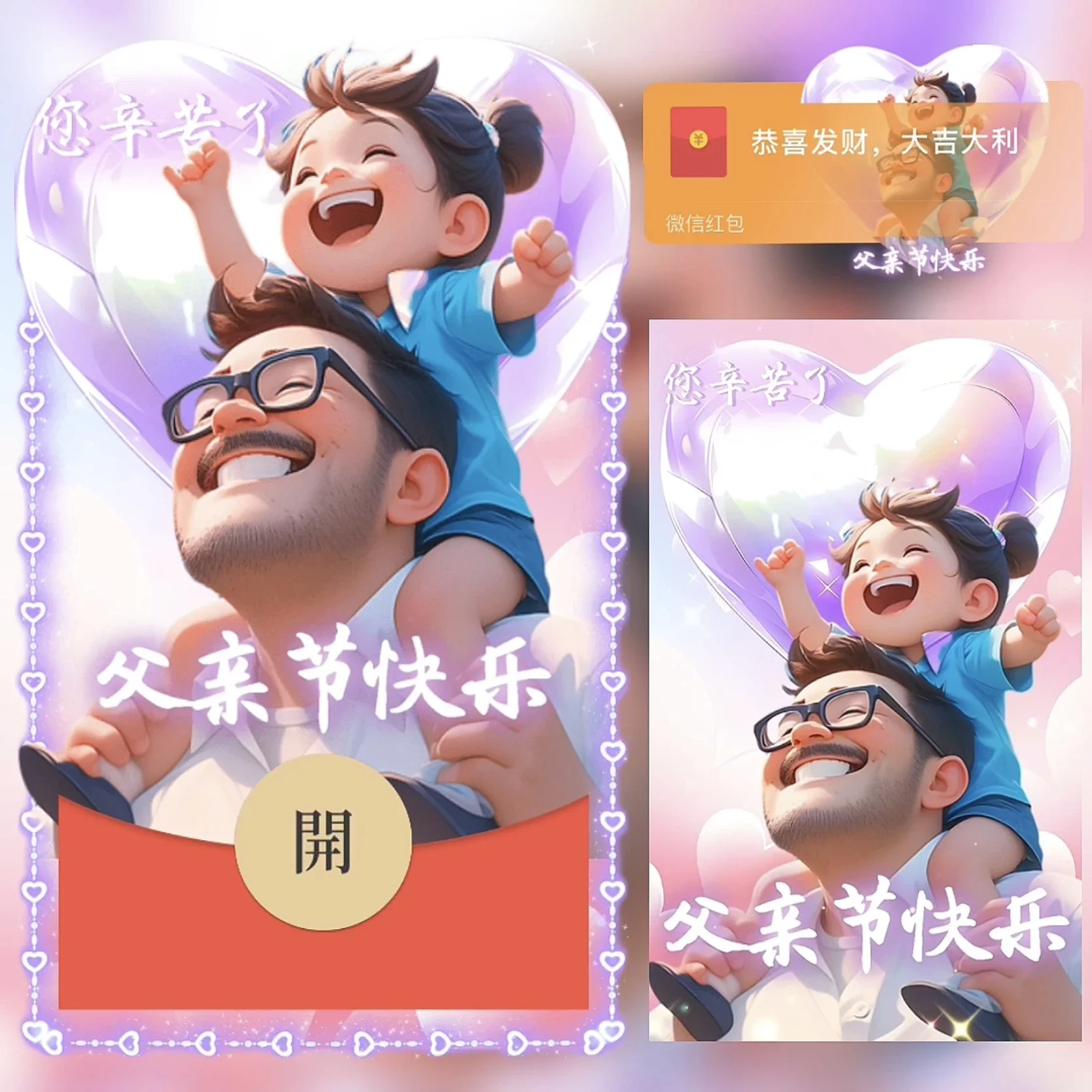 [微信红包封面节日系列]父亲节快乐