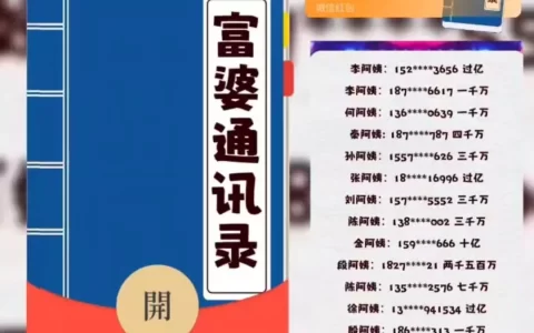 [微信红包封面趣味系列]富婆通讯录