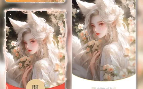 [微信红包封面少女系列]白狐仙女mi