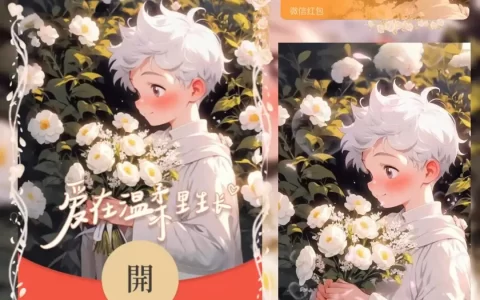 [微信红包封面情侣系列]捧花男款