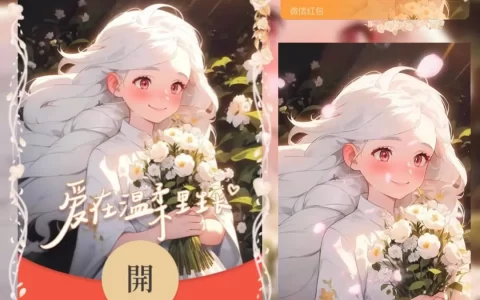 [微信红包封面情侣系列]捧花女款