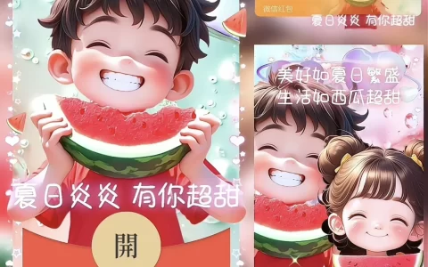 [微信红包封面情侣系列]夏日炎炎 有你超甜/男款
