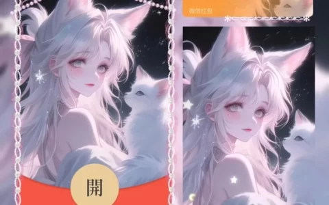 [微信红包封面情侣系列]猫耳女孩