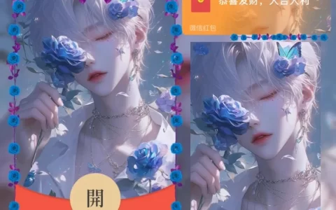 [微信红包封面情侣系列]蓝玫瑰之恋