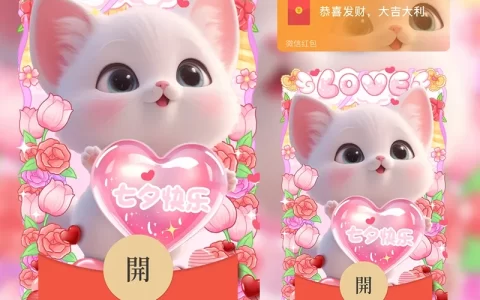 [微信红包封面七夕系列] 七夕猫猫