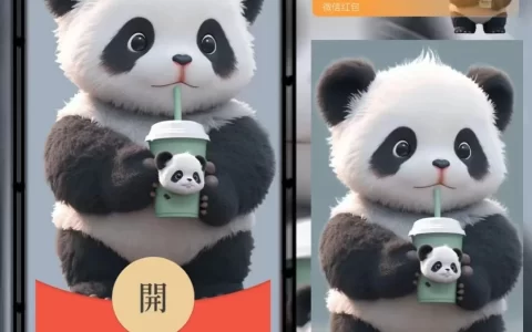 [微信红包封面奶茶系列] 熊猫奶茶