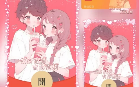 [微信红包封面奶茶系列] 奶茶很甜 有你更甜