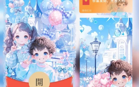 [微信红包封面七夕系列] 童话乐园情侣