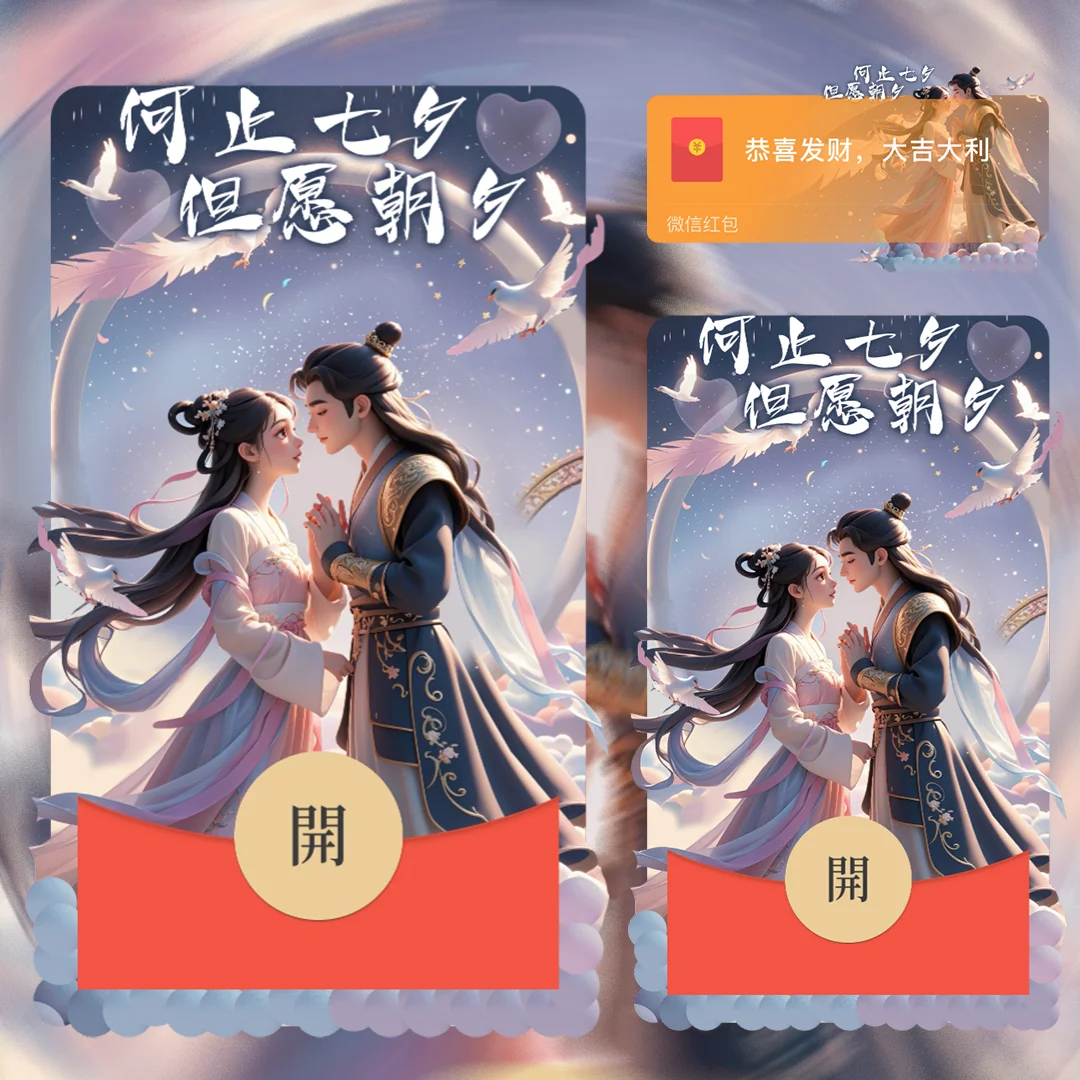[微信红包封面七夕系列] 何止七夕 但愿朝夕