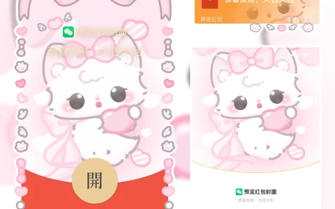 [卡通系列] 爱心蝴蝶结猫咪/静态