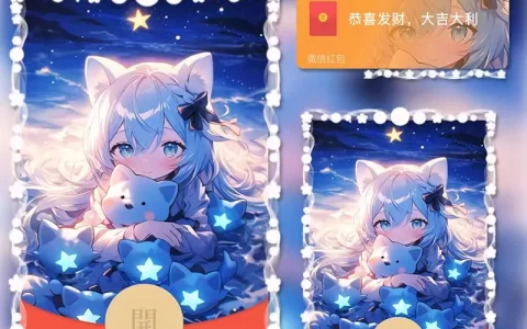 [卡通系列] 蓝色猫耳小美女/tu