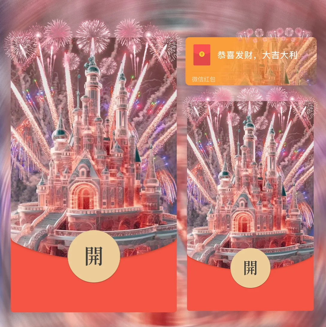 [烟花系列] 红水晶城堡烟花/la