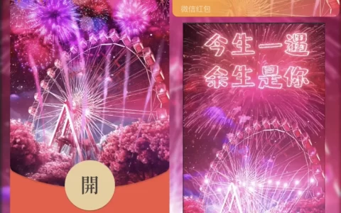 [烟花系列] 粉色摩天轮烟花/nl