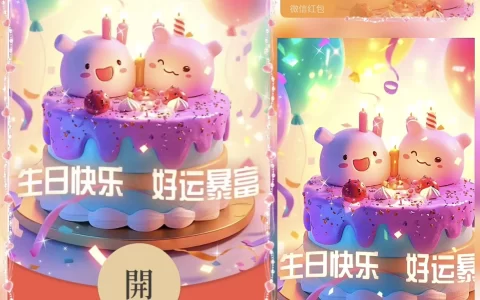 [生日系列] 生日快乐 好运暴富 /bz