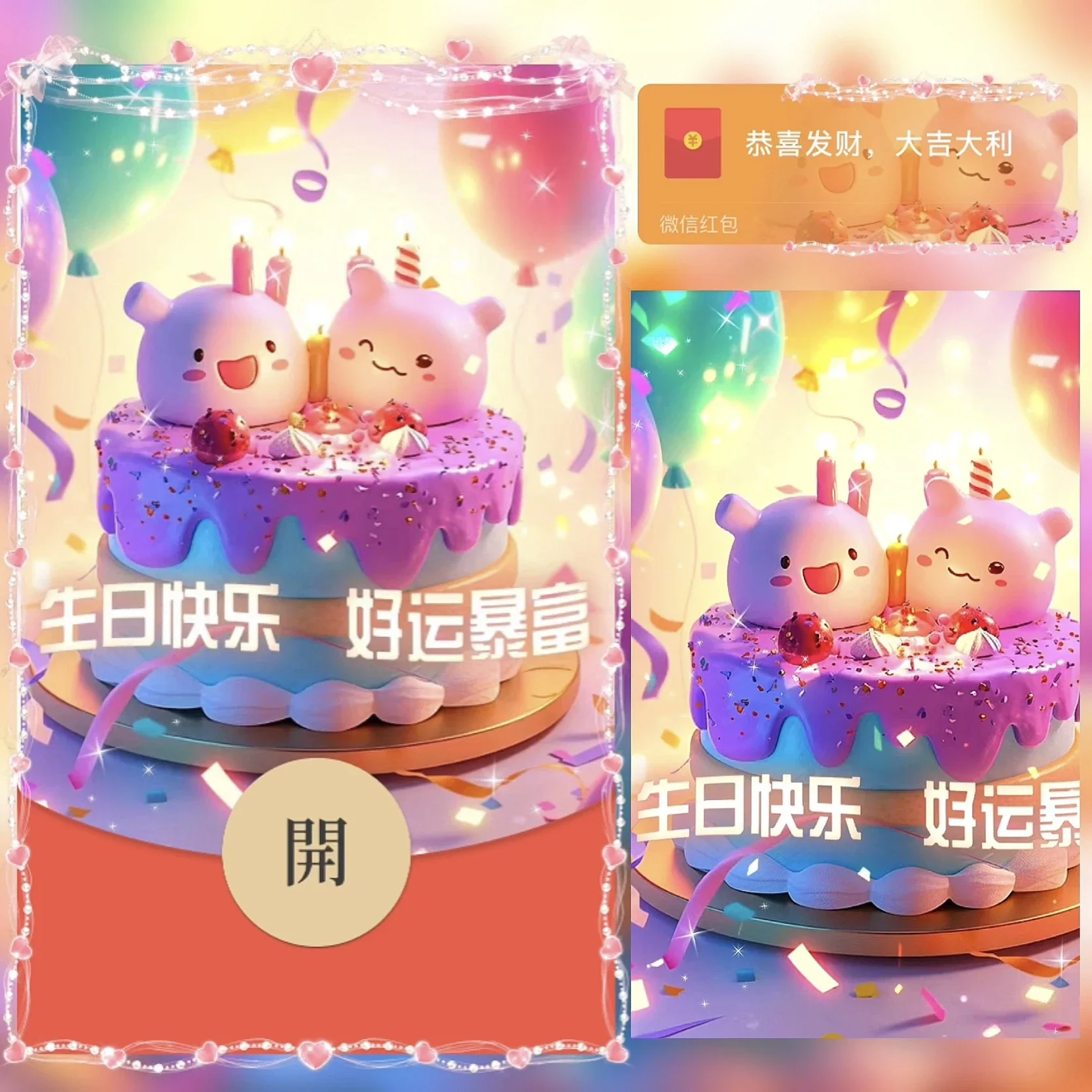 [生日系列] 生日快乐 好运暴富 /bz