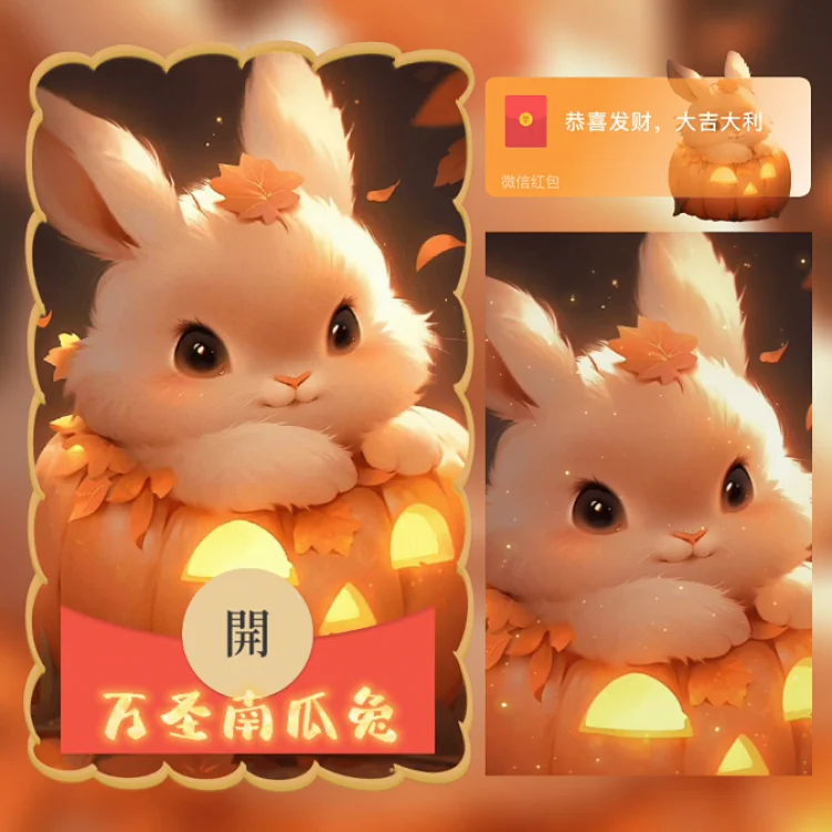 [万圣节系列] 万圣南瓜兔/动态/xn