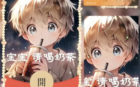 [奶茶系列] 宝宝请喝奶茶 男款 /bz