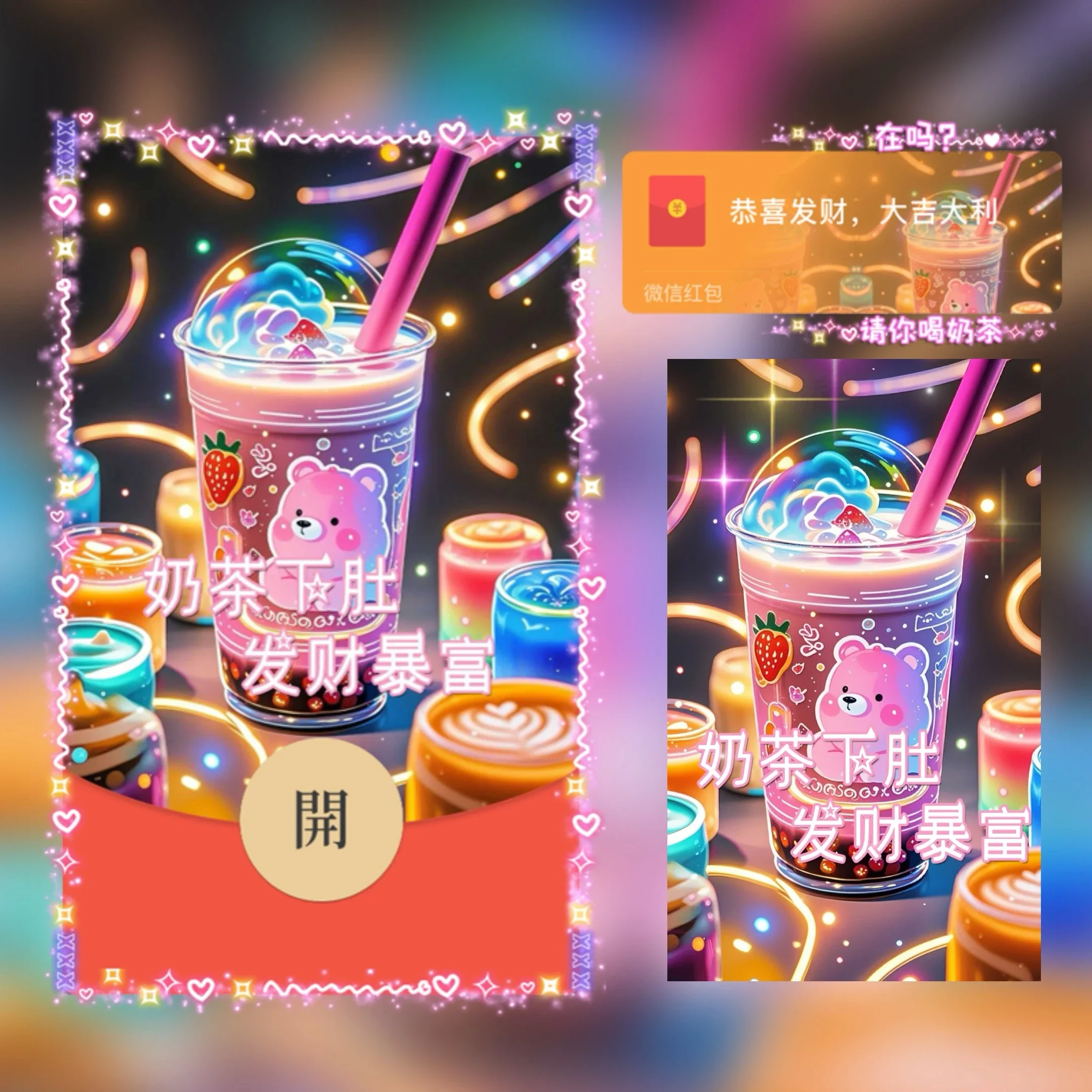 [奶茶系列] 在吗？请你喝奶茶-/奶茶下肚发财暴富tt