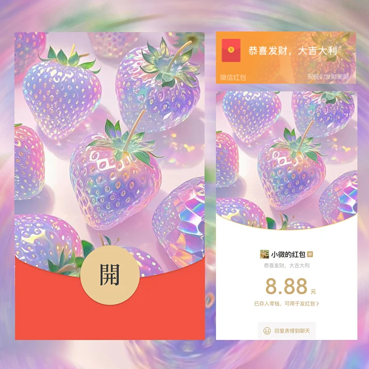 [奶茶系列] 水晶草莓/静态